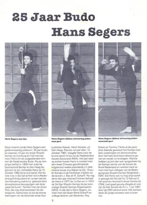 Krantenartikel 1983 - 25 jaar Budo Hans Segers