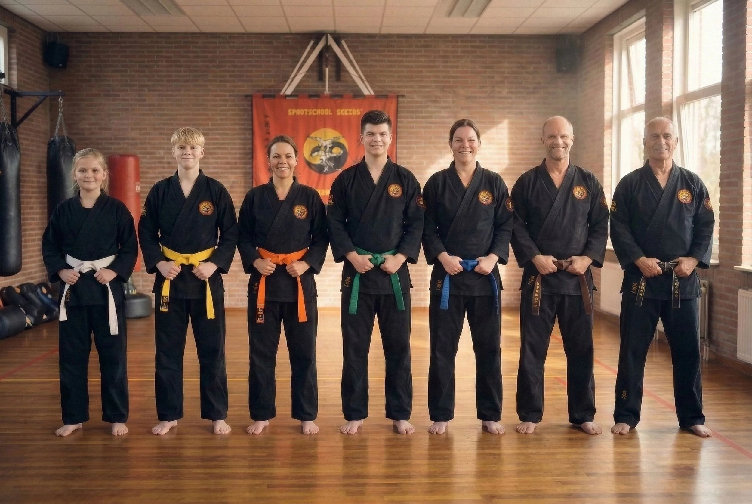 Banden in verschillende kleuren, symbool voor niveaus